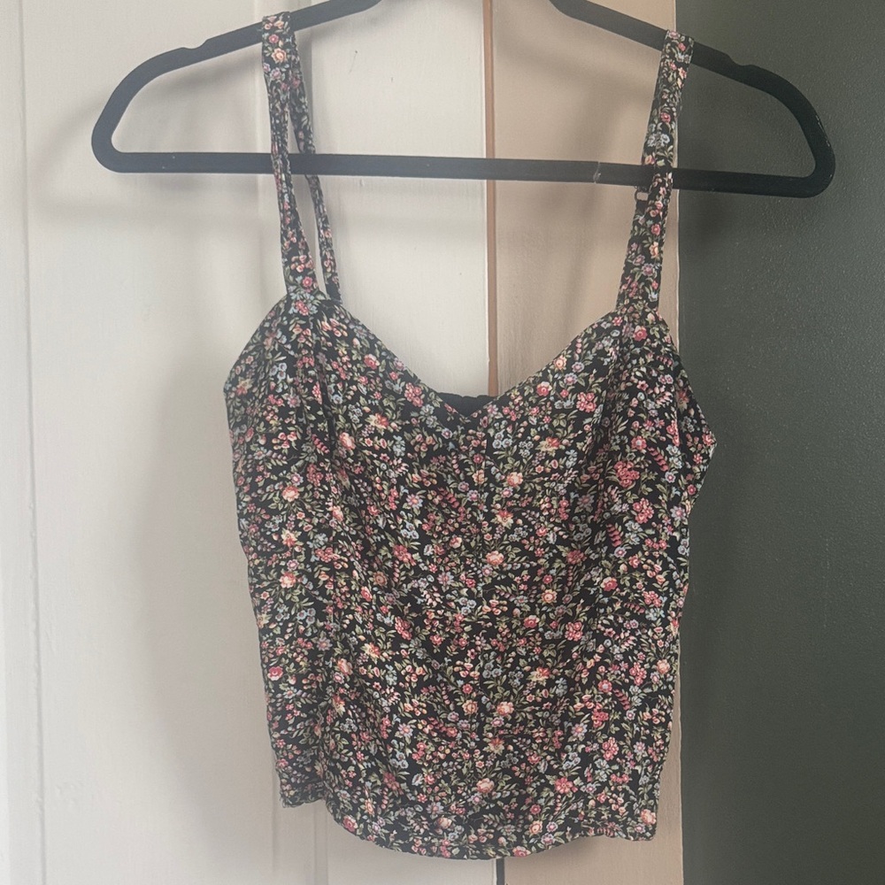 Abercrombie & Fitch Floral Camisole - Black and Pink